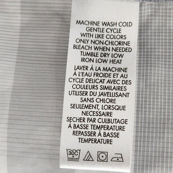 Calvin Klein Mens Shirt Size M Medium Large Plaid Gray Long Sleeve - Picture 11 of 11